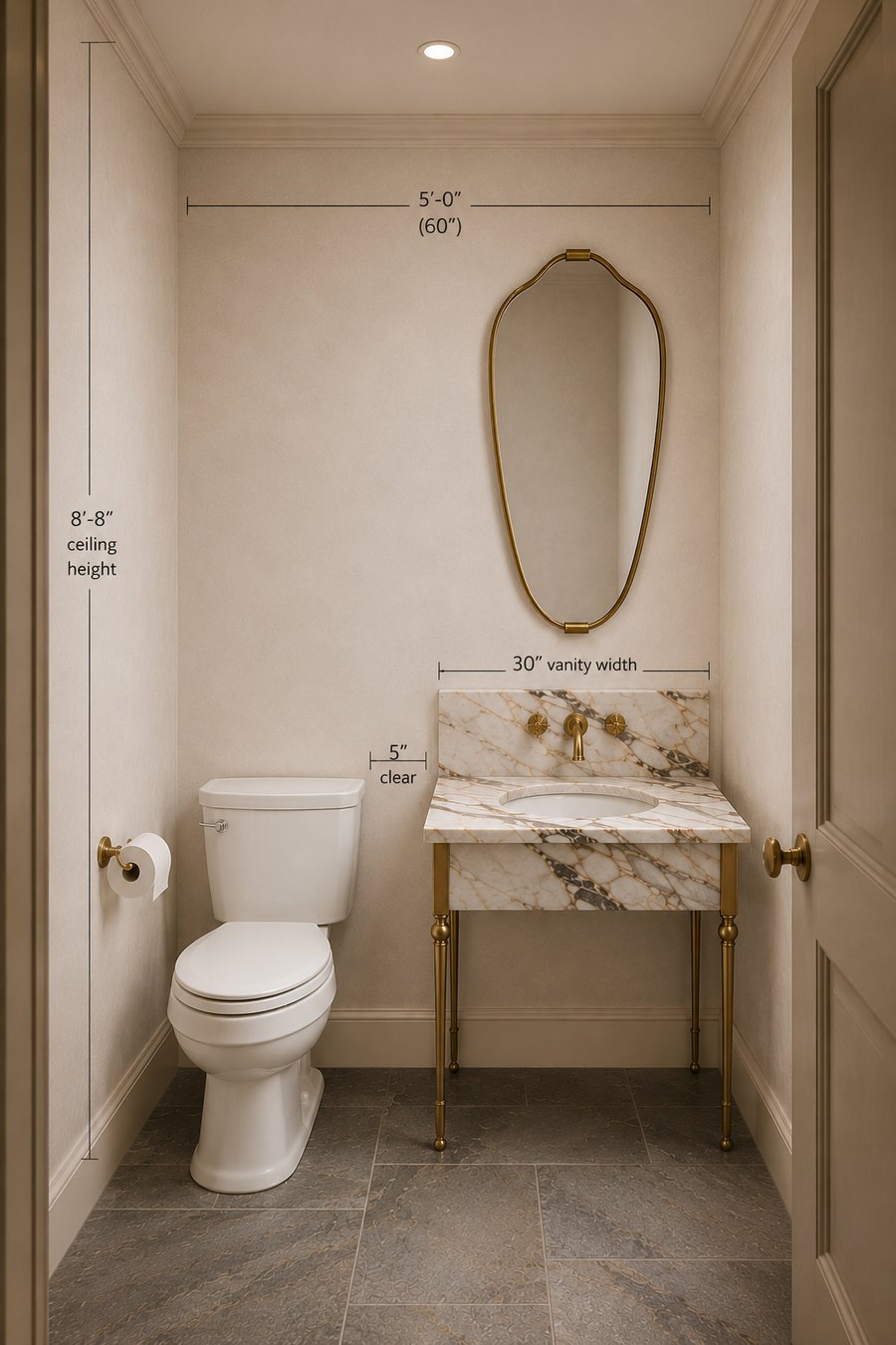 Mudroom Powder Bathroom rendering